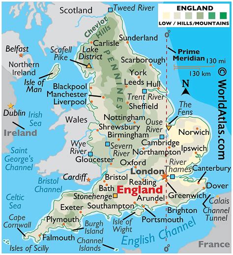 england mapa